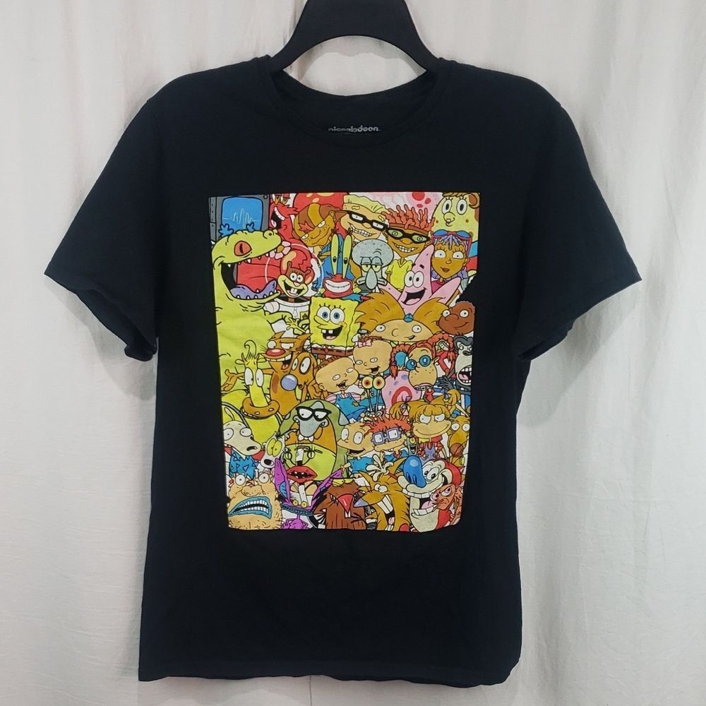Nickelodeon 90's Cartoons Women's M Black T-Shirt
